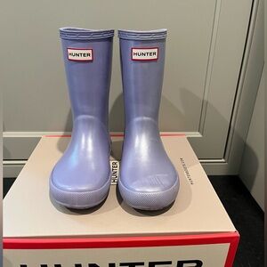 Girls hunter boots size 11UK/12US EUC purple